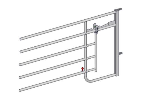 Výsuv stájové zábrany EX5, s brankou pro telata