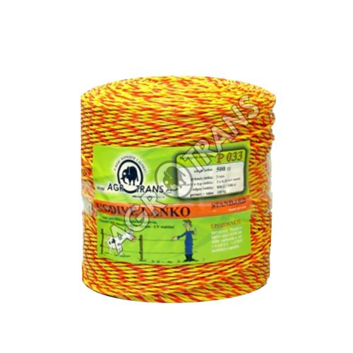 Lanko pro elektrický ohradník, Ø3mm, 500m, žluto-oranžové