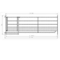 Panel manipulační ohrady pro ovce s brankou, 0,9x2,75m - 7 trubek (1)