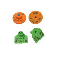 EID čip pro ovce- E-disc25 FDX-B + polygonální známka malá s potiskem, U oranžová+ K zelená