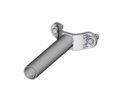 Půl objímka na stájový sloupek Octagonal Ø102mm + trubka