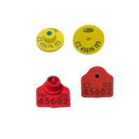 EID čip pro ovce- E-disc25 FDX-B + polygonální známka malá s potiskem, U žlutá + K červená