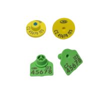 EID čip pro ovce- E-disc25 FDX-B + polygonální známka malá s potiskem, U žlutá + K zelená
