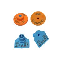 EID čip pro ovce- E-disc25 FDX-B + polygonální známka malá s potiskem, U oranžová+ K modrá