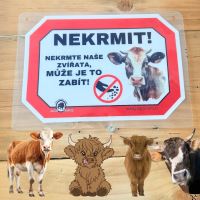 Výstražná tabulka NEKRMIT! Nekrmte naše zvířata/ skot Výstražná tabulka NEKRMIT! Nekrmte naše zvířata/ skot