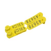 Elektronická ušní známka Q-flex pásková E-MINI žlutá s potiskem