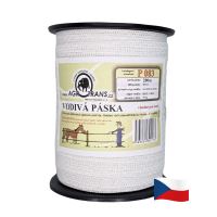 Páska pro elektrický ohradník, 20mm, 6vodičů, 200m, bílá