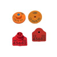 EID čip pro ovce- E-disc25 FDX-B + polygonální známka malá s potiskem, U oranžová + K červená