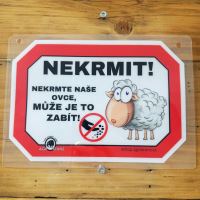 Výstražná tabulka NEKRMIT- Nekrmte naše ovce